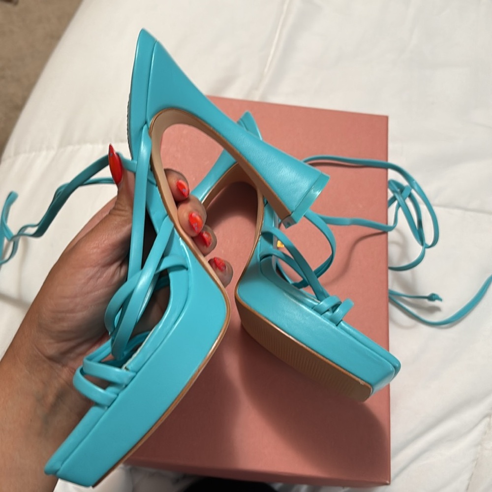 Nine West Ailey Ankle Wrap Platform Sandal